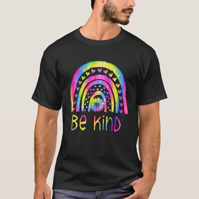 T-shirt Be Kind Tie Dye Rainbow Choose Kindness Autism Awa (Devant)
