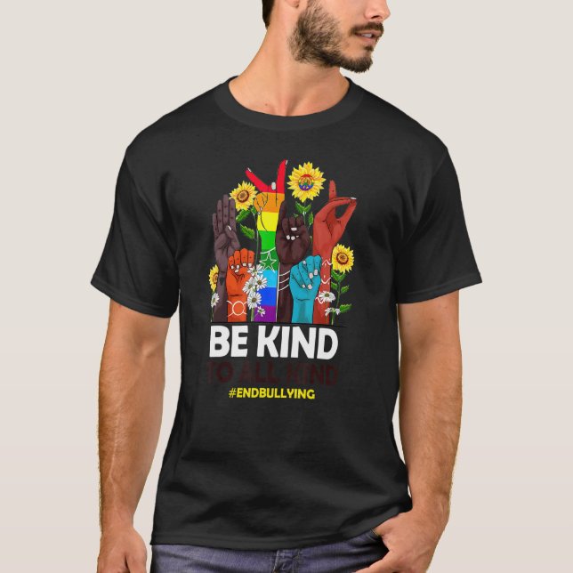 T-shirt Be Kind to All Kind Anti Bullying Awareness Unity  (Devant)