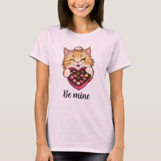 T-shirt Be Mine Chat : Saint Valentin Kawaii Chat avec bon