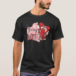 T-shirt Be My Lobster Love Buffalo Plaid Heart Love Vale