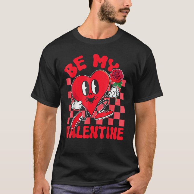T-shirt Be My Valentine Cute Bumble Be Valentine's Day Red (Devant)