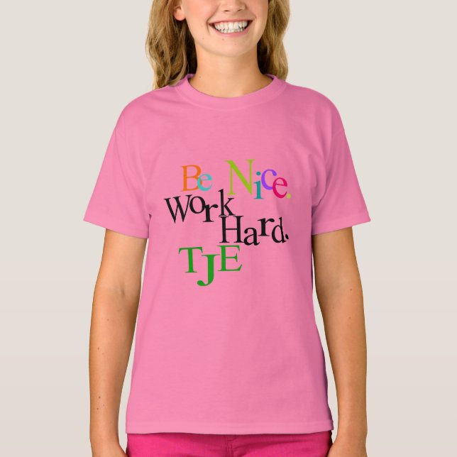 T-shirt Be Nice Rainbow (Devant)