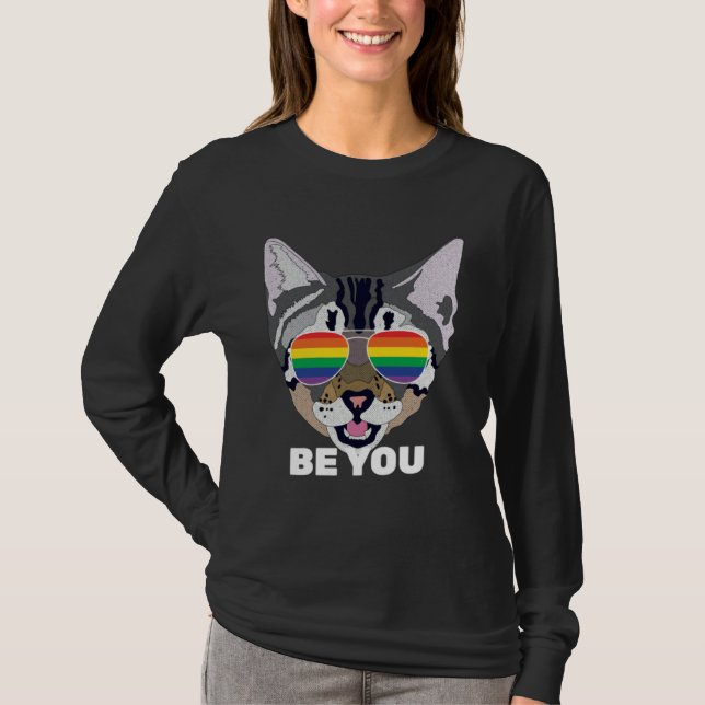 T-shirt Be You Cat  Gay Pride (Devant)