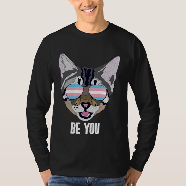 T-shirt Be You  Cat Trans Pride (Devant)