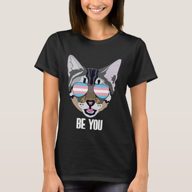 T-shirt Be You  Cat Trans Pride (Devant)