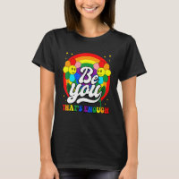 Be You Pride Lgbtq Gay Lgbt Ally Rainbow Flag Retr