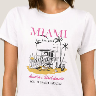 T-shirt Beach Bachelorette Party Girls Trip Texte personna