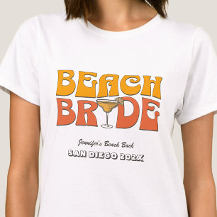 T-shirt Beach Bachelorette Party Retro Super Beach Bride