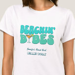 T-shirt Beach Bachelorette Party Super plage Babes<br><div class="desc">Faites un peu de plaisir à votre prochaine soirée de bachelorette avec ce magnifique jeu de maillots de plage personnalisés. Que vous fêtiez un voyage à la plage, des vacances pour les filles ou des vacances pour les meilleurs amis, ces t-shirts personnalisés pour les fêtes de bachelorette de plage sont...</div>