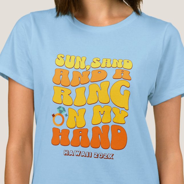 T-shirt Beach Bacheloro Party Retro Sun Sand Ring (Créateur téléchargé)