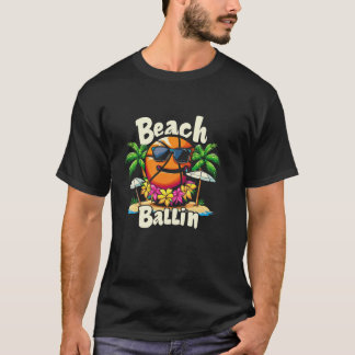 T-shirt Beach Ballin' Basketball Summer Vacances Trip Hoop