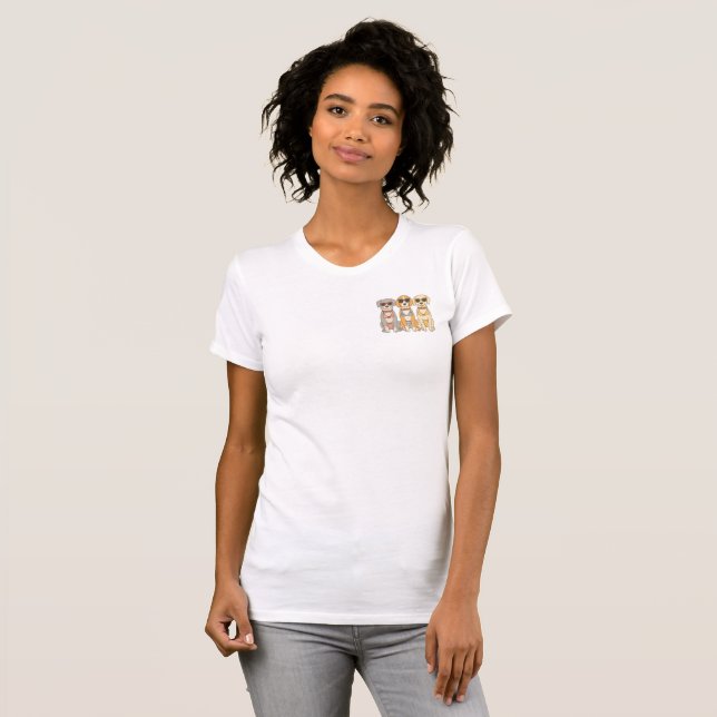 T-shirt Beach Barkers Bikini Trio avec attitude (Devant entier)