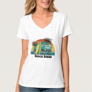 T-shirt Beach Bound, Surf Up Retro