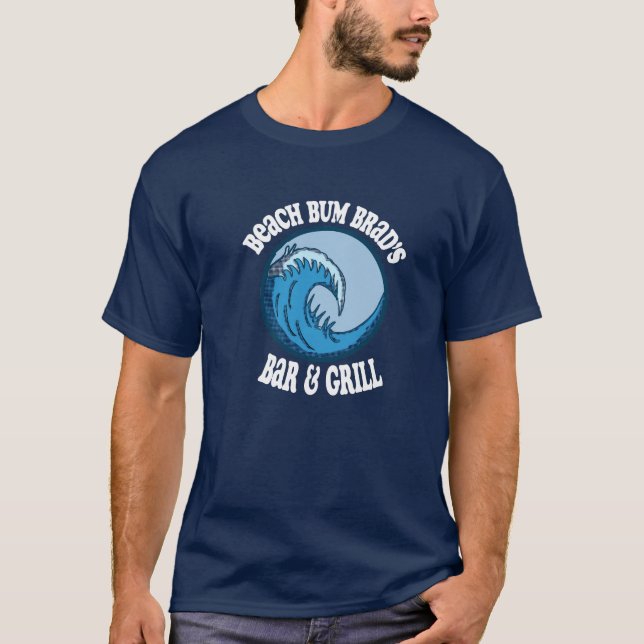 T-shirt Beach Bum Brad Bar et Grill (Devant)