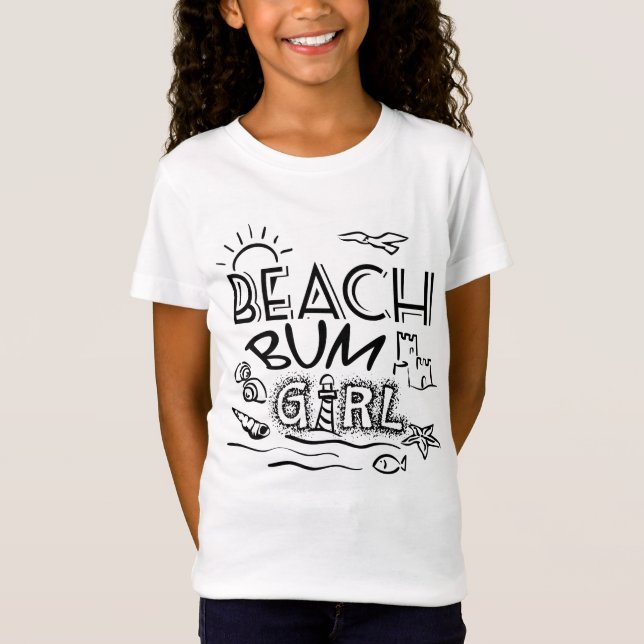 T-Shirt Beach Bum Girl (Devant)