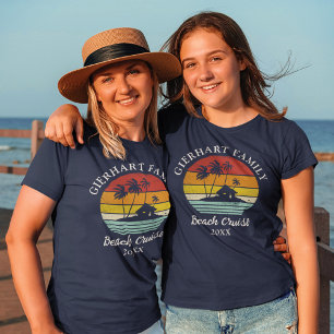 T-shirt Beach Cruise Famille Réunion Maman Correspondance