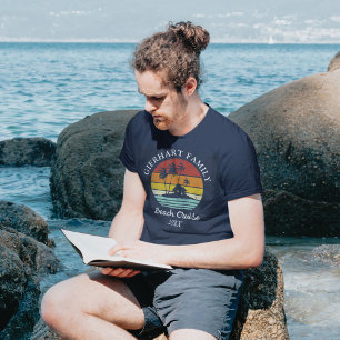 T-shirt Beach Cruise Retro Famille Réunion Papa Vacances