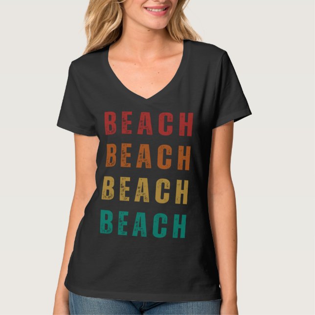 T-shirt Beach Fun and Vintage Style (Devant)