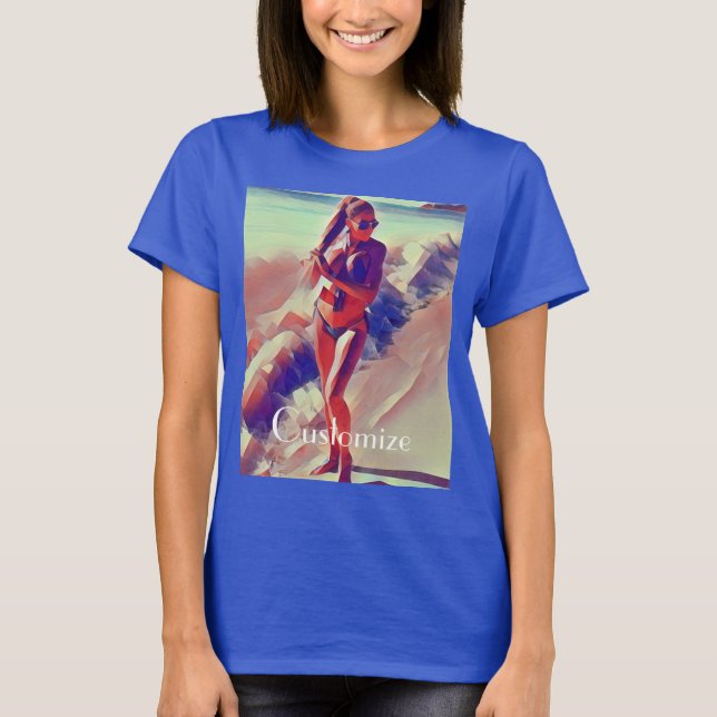 T-shirt Beach Girl Thunder_Cove (Devant)