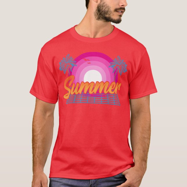 T-shirt Beach Heatwave Warm Weather 80s90s Summer Sun frie (Devant)