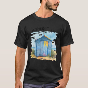 T-shirt Beach hut douce maison citent vacances d'été par
