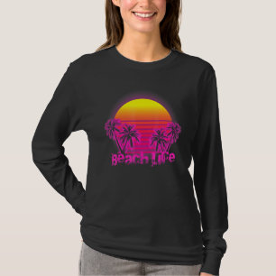 T-shirt Beach Life Islands Electro Retro Sunset Love Cali