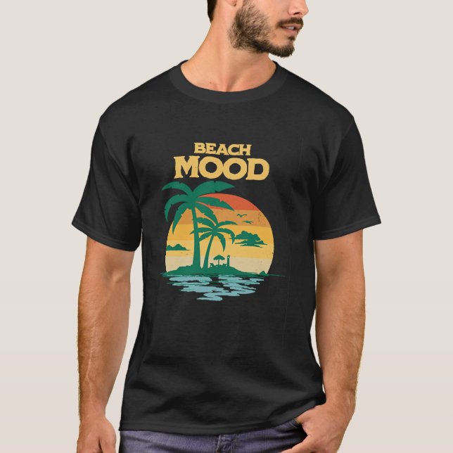 T-shirt Beach Mood  Aloha Hawaii Hawaiian Island Palm Tree (Devant)