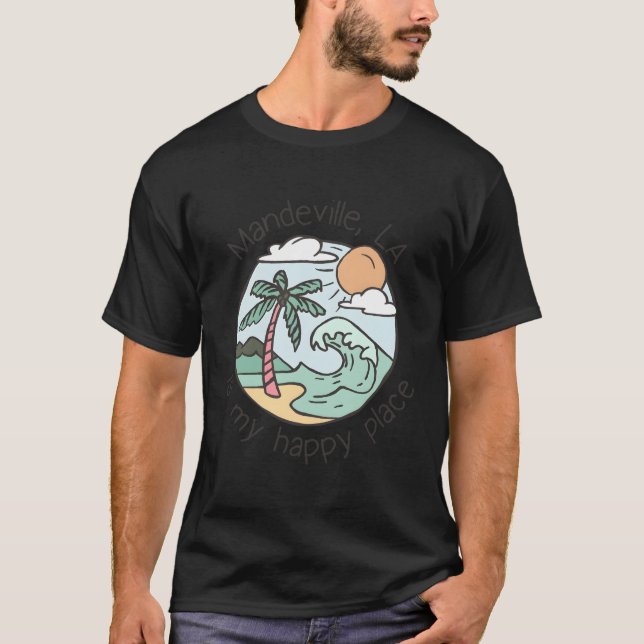 T-shirt Beach Motiv My Happy Place Deville (Devant)