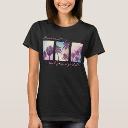 T-shirt Beach strolling, twilights, nightfall. Summer…