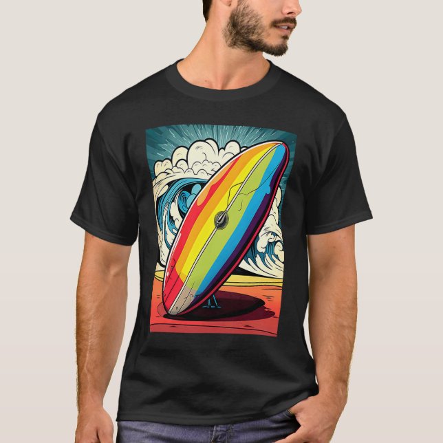 T-shirt Beach Surfing  Pop Style Surfing Mom  1 (Devant)