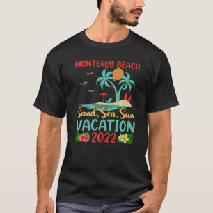 T-shirt Beach Vacation 2022 Retro Sunset California Monter