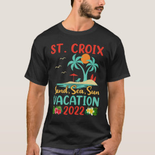 T-shirt Beach Vacation 2022 Retro Virgin Island St Croix B