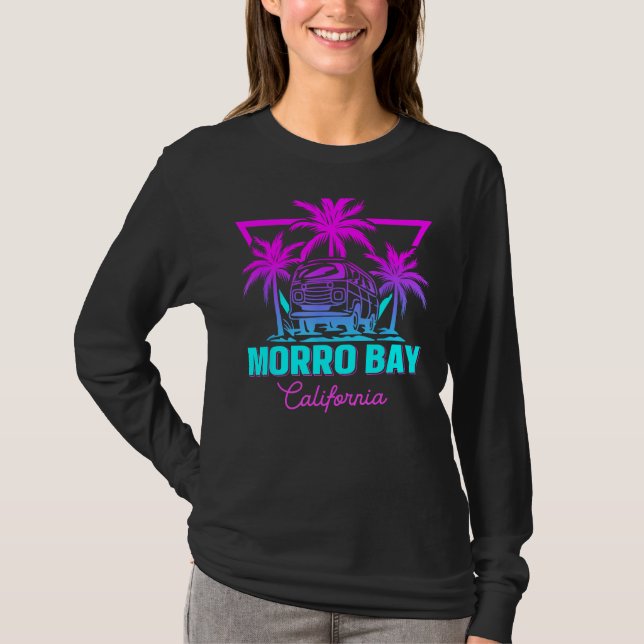 T-shirt Beach Vaporwave Vacation Souvenir Morro Bay (Devant)