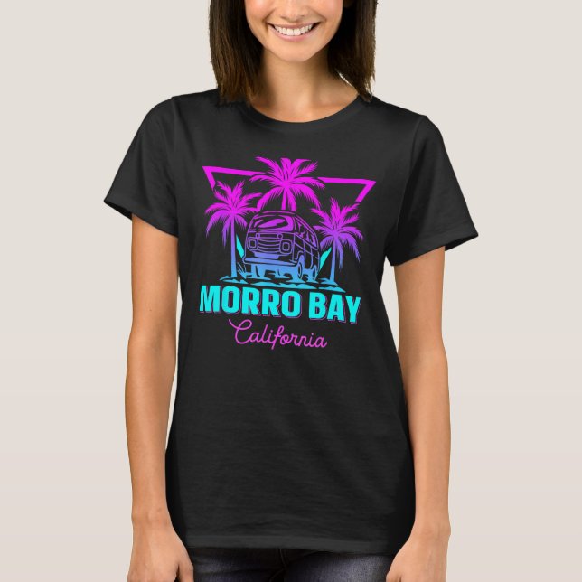 T-shirt Beach Vaporwave Vacation Souvenir Morro Bay (Devant)