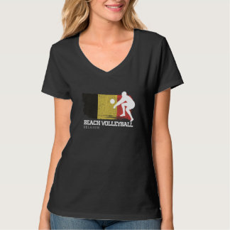 T-shirt Beach Volleyball Belgique Drapeau Aimer Volleyball
