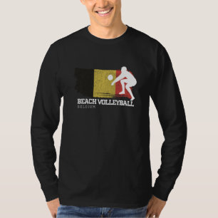 T-shirt Beach Volleyball Belgique Drapeau Aimer Volleyball