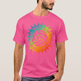 T-shirt Beach Volleyball Cool Rainbow Sun Volley Ball