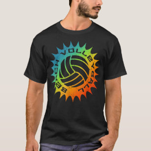 T-shirt Beach Volleyball Cool Rainbow Sun Volley Ball te