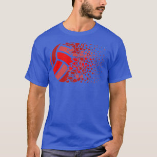 T-shirt Beach Volleyball Femmes Filles Volleyball Coeur