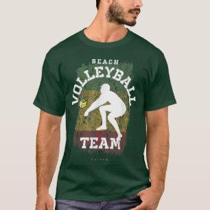 T-shirt Beach Volleyball Guinée Drapeau Love Volleyball Pl