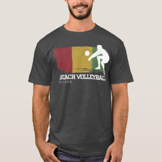 T-shirt Beach Volleyball Guinée Drapeau Love Volleyball Pl