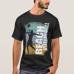 T-shirt Beach Volleyball Vintage Retro Volleyball