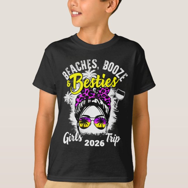 T-shirt Beaches booze besties girls trip 2026 florida (Devant)