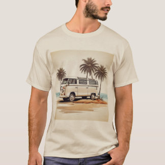 T-shirt Beachside Kombi Adventure Tee - Retro Coastal Char