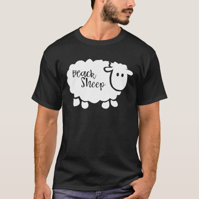 T-shirt Beack Sheep Cute Sheep (Devant)
