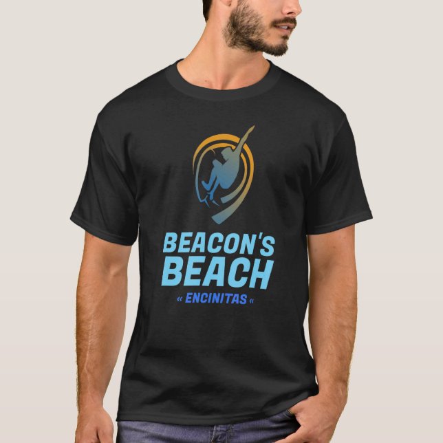 T-shirt Beacon's Beach Encinitas California Retro Surfer (Devant)