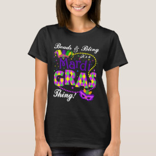 T-shirt Beads And Bling C'est un Mardi Gras Thing Holiday