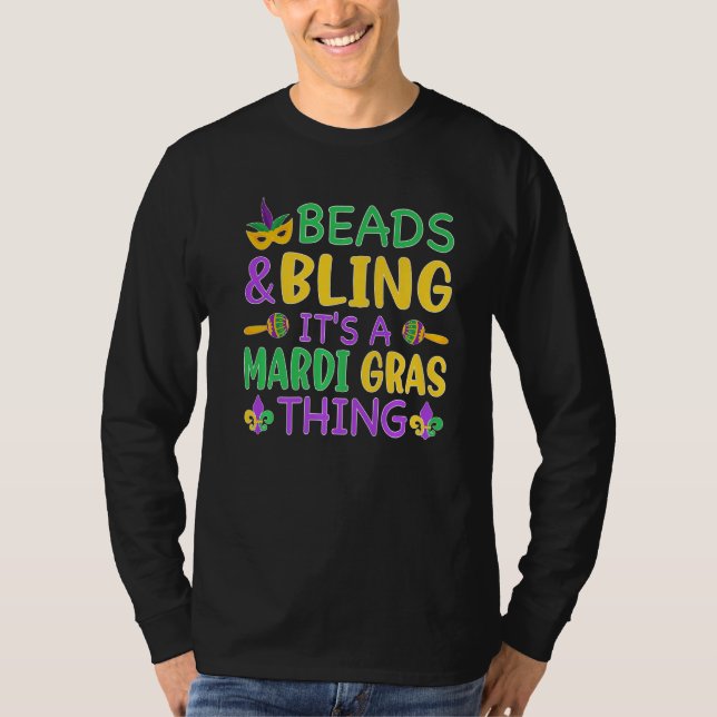 T-shirt Beads & Bling It's a Mardi Gras Thing Cool Men Wom (Devant)