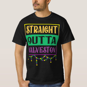 T-shirt Beads Blings Happy Mardi Gras Day Strright Outta G