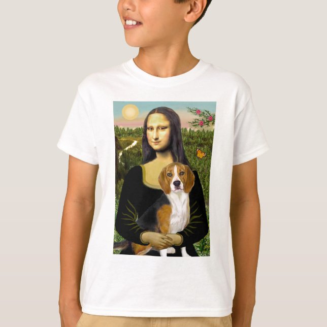 T-shirt Beagle 7 - Mona Lisa (Devant)